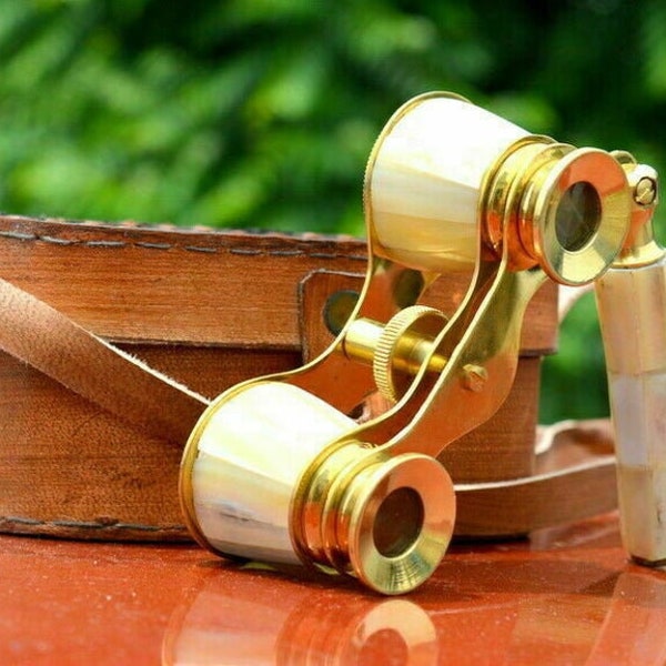 Opera Glasses Binoculars Brass Woman's Gifts,Nautical vintage Binoculars With Handle Gifts Son, Mother day, thanksgiving gifted item