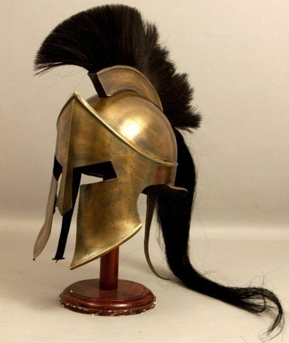 Handcrafted Spartan Warrior King Leonidas Helmet - Perfect for Cosplay or Display" 300 Movie Helmet, Replica Wearable Helmet