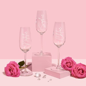 Personalised Champagne Flute Glass, Bridesmaid Glasses, Bridesmaid Proposal, Will you be my Bridesmaid, Bridesmaid Gifts, Personalised Gifts