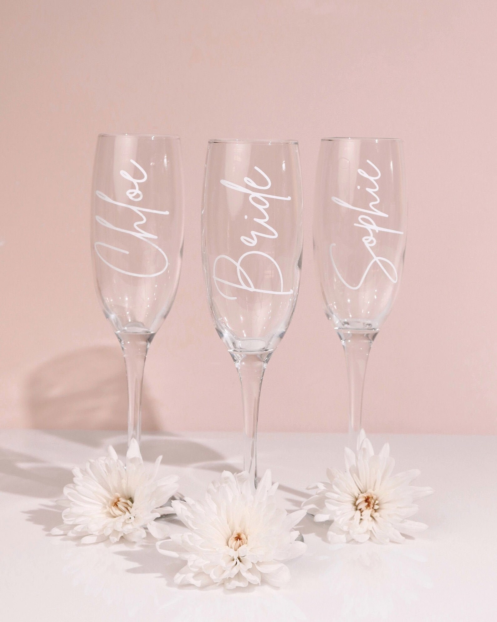 Personalised Champagne Flute Glass Bridesmaid Glasses Etsy