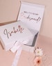 Bridesmaid Proposal Box, Personalised Gift Box, Will you be my Bridesmaid Maid of Honour, Bridesmaid Gifts, White Ribbon, Bridal Party Gifts 