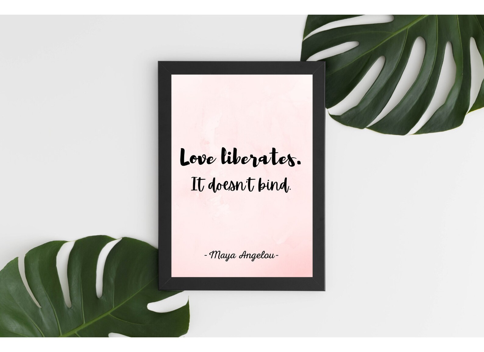 Maya Angelou Quote Love Liberates Digital Print Wall Art  Etsy