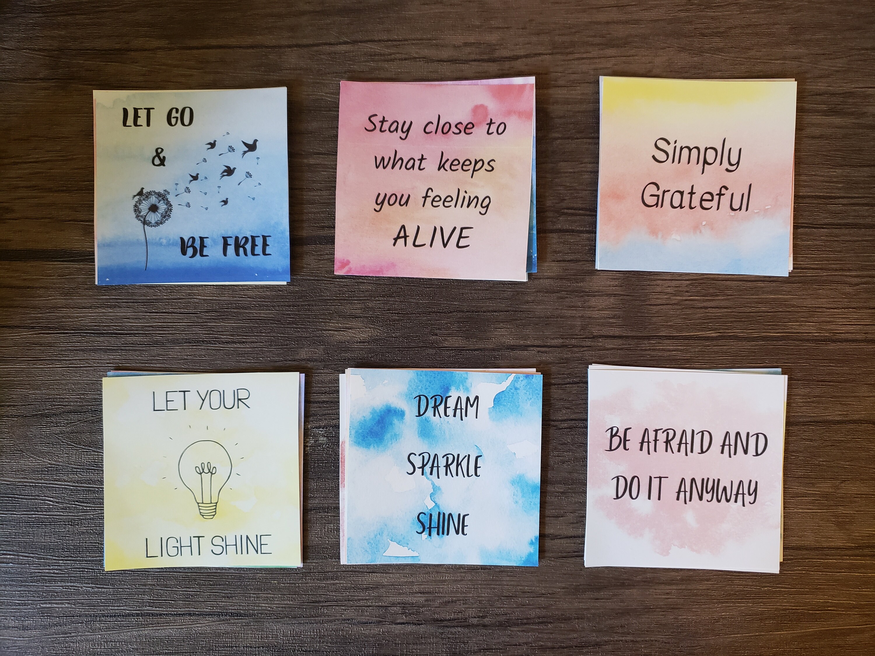 Printable Positivity Cards Inspirational Quote Cards Set of | Etsy