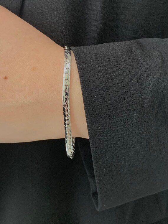 10k White Gold Vermeil Snake Chain 
