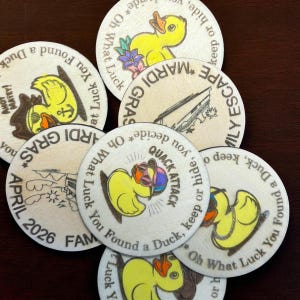 Personalized Cruise Duck Token: Basswood Souvenir Memento
