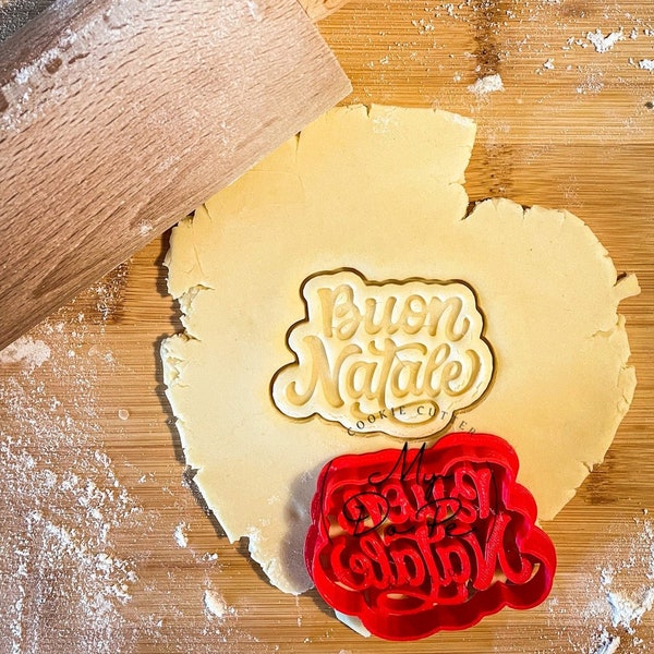 Buon Natale cookie cutter | Merry Christmas’s Christmas cookie cutter | MyDoPe cookie cutter | Fondant and Clay cutter