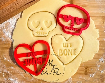 SET OF TWO romantic dark San Valentin cookie cutter | Adults cookie cutter | MyDoPe cookie cutter