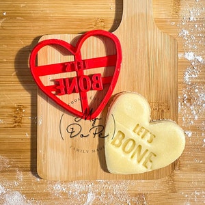 Let’s bone cookie cutter | San Valentin cookie cutter | MyDoPe cookie cutter | Adults cookie cutter | Kawaii skull cookie cutter
