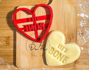 Vamos desossar cortador de biscoitos | Cortador de biscoitos para o Dia dos Namorados | Cortador de biscoitos MyDoPe | Cortador de biscoitos para adultos | Cortador de biscoitos de caveira kawaii