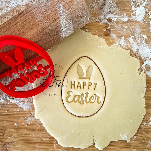 Happy Easter Egg Cookie Cutter - MyDoPe cookie cutter