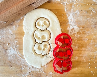 3 in 1 trio of skulls cookie cutter | Halloween Cookie Cutters | MyDoPe cookie cutter