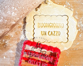 Buongiorno un cazzo Ausstechform | MyDoPe Ausstechform | Ausstechform | Lustige Ausstechform | Geschenk für Kollegen | Büroparty