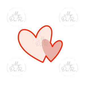 Double Heart Cookie Cutter - MyDoPe Cutters