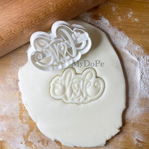 Love cookie cutter | MyDoPe cookie cutter | St Valentin gift | Wedding cookie cutter | Gift for boyfriend | Gift idea for girlfriend