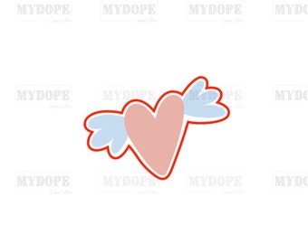Heart with Wings Cookie Cutter - MyDoPe Cutters