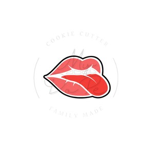 Kiss Lips #2 cookie cutter | MyDoPe cookie cutter