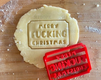Merry Fucking Christmas cookie cutter | MyDoPe cookie cutters