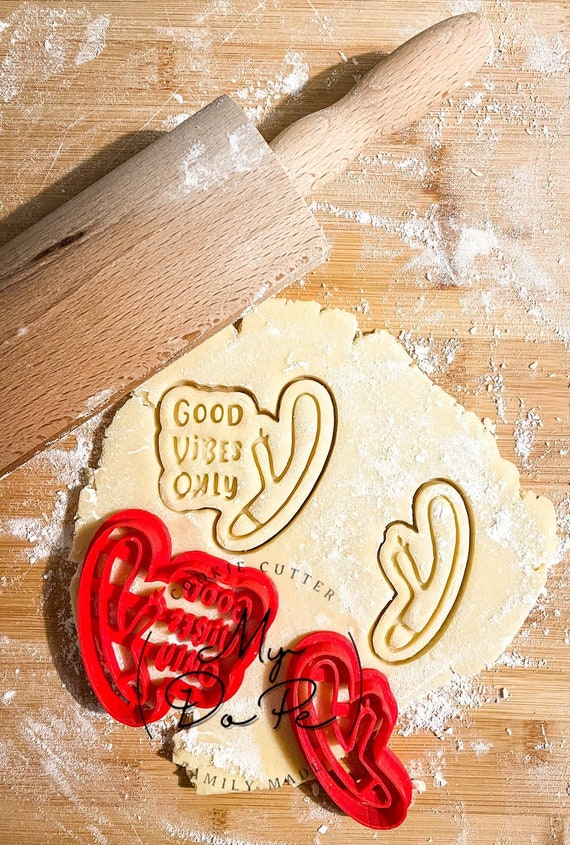 SET OF TWO Romantic Dark Valentine Cookie Cutter Adult Cookie