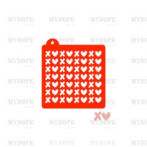 Digital Download - XOXO Sprinkle Stencil - STL file fo 3D Printing - MyDoPe Cookie Cutter
