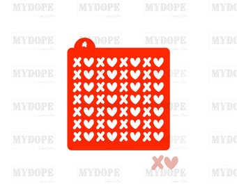 Digital Download - XOXO Sprinkle Stencil - STL file for 3D Printing - MyDoPe Cookie Cutter