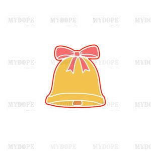 Bell with Bow Cookie Cutter - MyDoPe Cutters