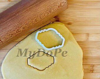 Plaque "Maria" cookie cutter | Vintage frame | MyDoPe cookie cutters | Geometric cookie cutter | Bakers Gift idea