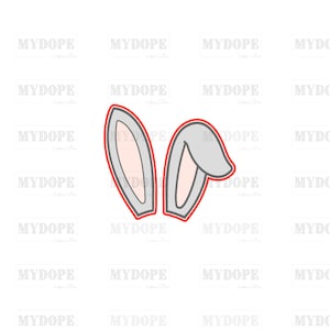 Easter Bunny Long Ears set of 2 Cookie Cutters - MyDoPe Cutters