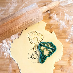 Heart balloons cookie cutter | Love cookie cutter | MyDoPe cookie cutters | Christmas’s gift idea | Fondant and Clay cookie cutter