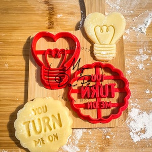 SET VAN TWEE St Valentin cookie cutter | MyDoPe cookie cutter | Cadeau-idee voor haar of hem