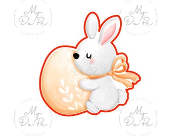 Bunny with Easter Egg Cookie Cutter - MyDoPe Cookie Cutters