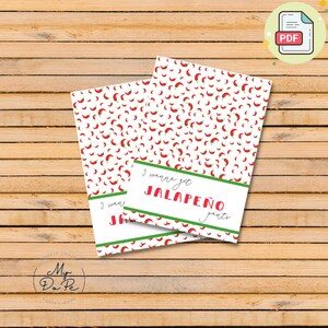 Je veux obtenir un pantalon jalapeños #2 - Carte à biscuits imprimable pour la Saint-Valentin - Fichier PDF | Emporte-pièce MyDoPe