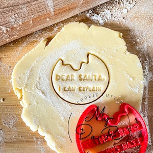 Dear Santa cookie cutter | Santa's cookie cutter | MyDoPe cookie cutter | Christmas cookie cutter | Christmas Eve box idea