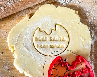 Dear Santa cookie cutter | Santa's cookie cutter | MyDoPe cookie cutter | Christmas cookie cutter | Christmas Eve box idea