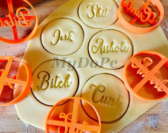 Rude cookie cutter for mean people | Adult cookie cutter, quotes cookie cutters, funny cookie cutters | MyDoPe cookie cutters | Xmas gift