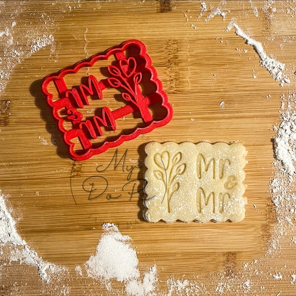 Mr&Mr cookie cutter | Wedding Cookie Cutters | MyDoPe cookie cutter -FCH