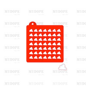 Digital Download - Doodle Cloud Sprinkle Stencil - STL file fo 3D Printing - MyDoPe Cookie Cutter