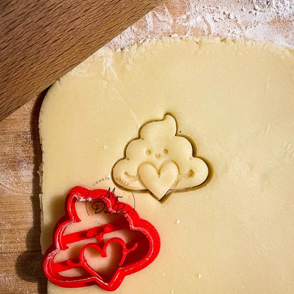 Love poop cookie cutter | MyDoPe cookie cutter | Anti-Valentines cookie cutter | Adults cookie cutter