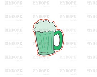 Green Beer Mug Cookie Cutter - St Patrick's Collection - MyDoPe Cutters