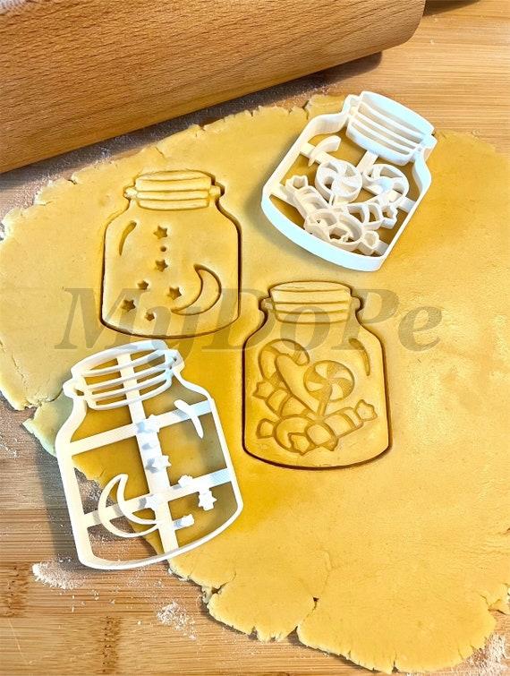 Maison jar cookie cutter, moon and stars cookie cutter, candy jar cookie cutter | boho cookie cutter | romantic gift for boyfriend | MyDoPe