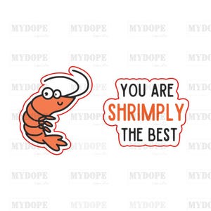 Shrimp and funny pun - Valentine's Day 2 pieces Set Cookie Cutter - MyDoPe Cutters