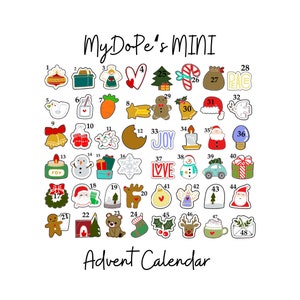MINI Advent Calendar cookie cutters | Christmas cookie cutters | MyDoPe