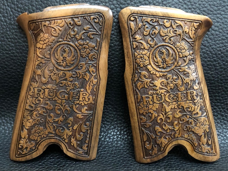 RUGER P85 P89 P90 P91 walnut wood grips set handmade