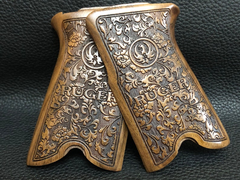 RUGER P85 P89 P90 P91 walnut wood grips set handmade
