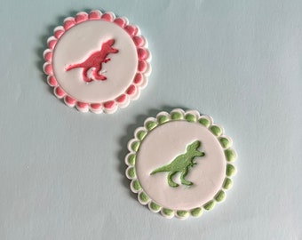 Dinosaur Cupcake Toppers -  Fondant