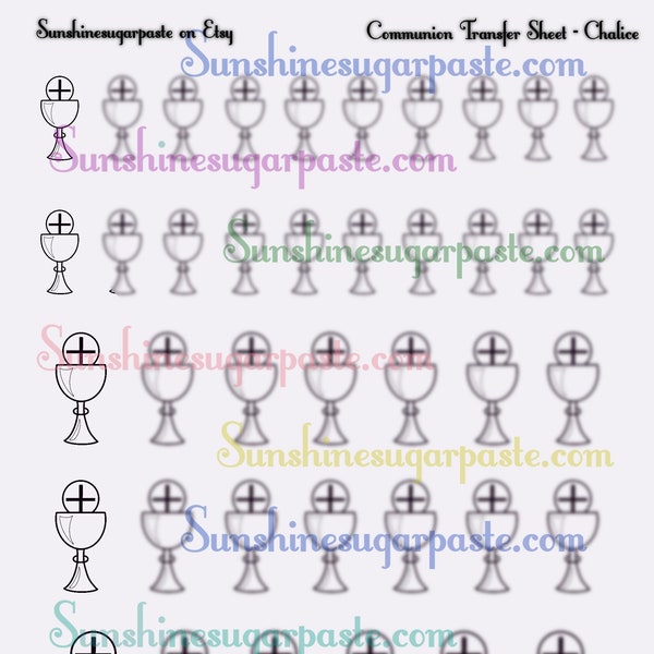 Communion Chalice - Royal Icing Transfer Sheet