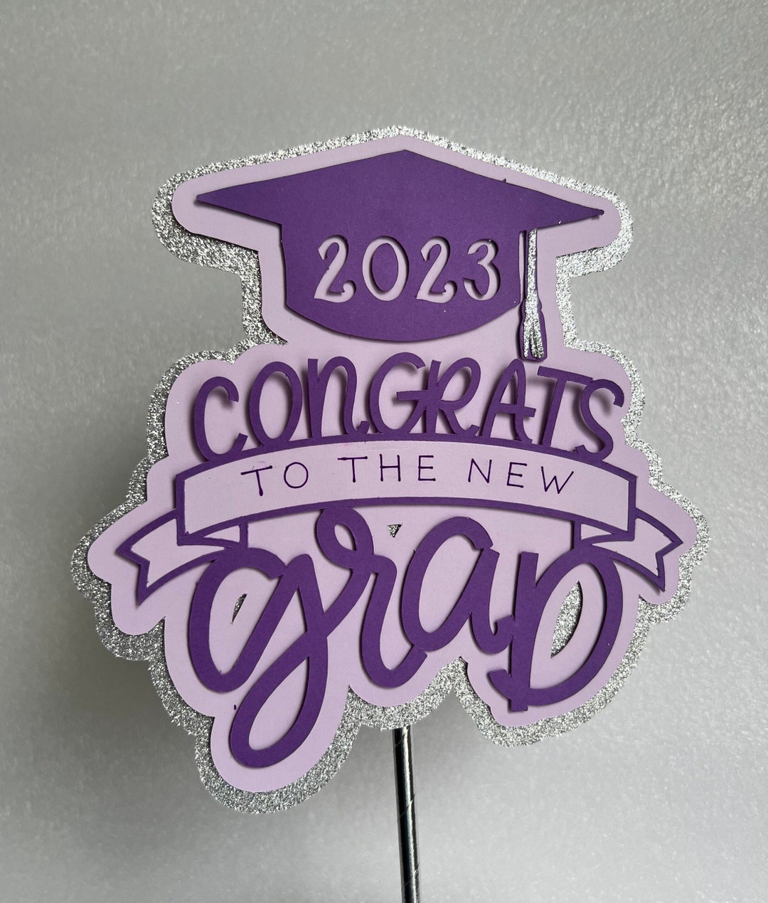 Graduation Cake Topper '2024' Cardstock Etsy