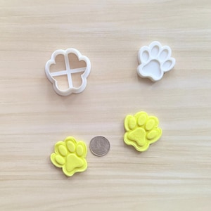 Paw Print Cookie Cutter and Stamp Set  - Puppy Paw Prints - Fondant or Cookie Dough
