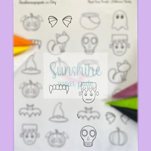 Halloween Transfer Sheet - Laminated