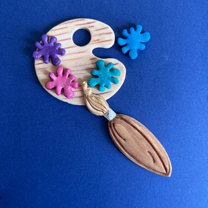 Artist Paint Themed Fondant Cake Decorations