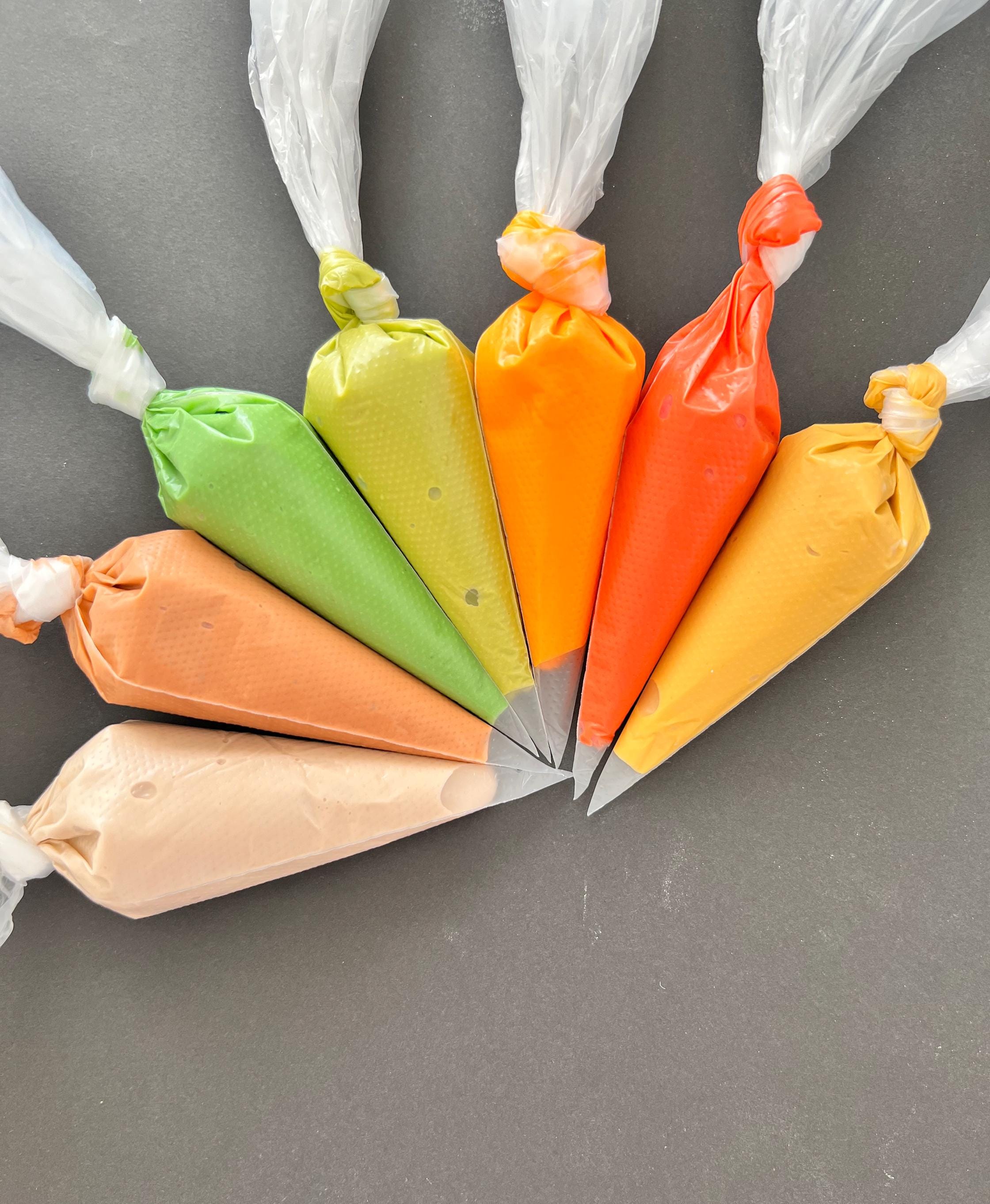 Royal Icing Fall Colors - 1 oz Bags - Perfect for Kids or Small Details